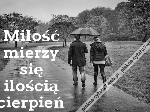 Miłość mierzy się ilością cierpień