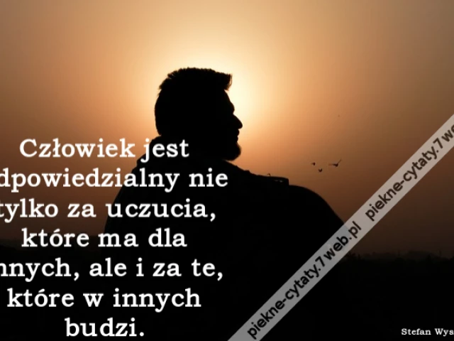 Człowiek jest odpowiedzialny nie tylko za uczucia, które ma dla innych, ale i za te, które w innych budzi.
