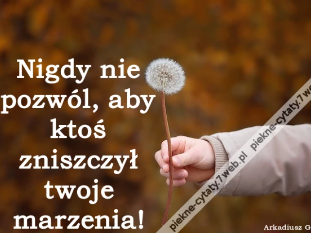 Nigdy nie pozwól, aby ktoś zniszczył twoje marzenia!