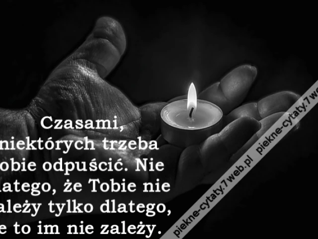 Czasami, niektórych trzeba sobie odpuścić. Nie dlatego, że Tobie nie zależy tylko dlatego, że to im nie zależy.