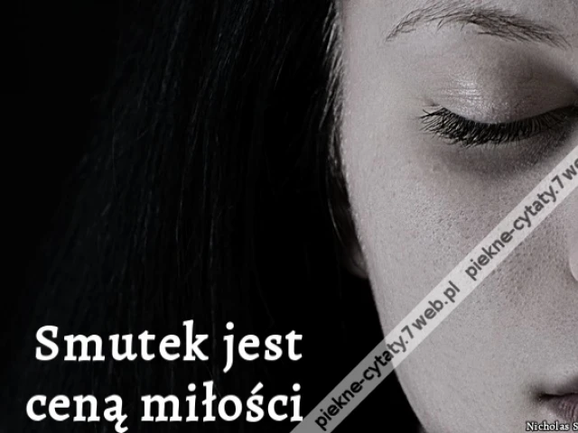 Smutek jest ceną miłości.