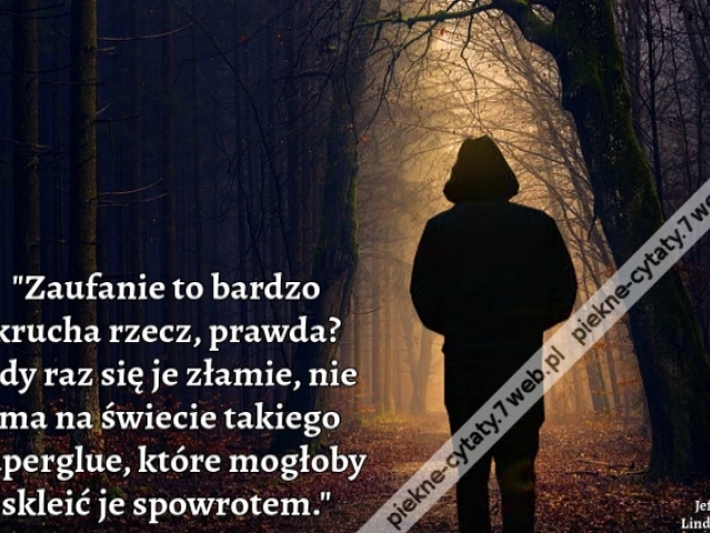 Zaufanie to bardzo krucha rzecz, prawda? Gdy raz się je złamie, nie ma na świecie takiego superglue, które mogłoby skleić je spowrotem.