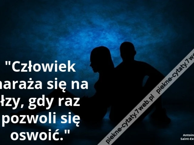 Człowiek naraża się na łzy, gdy raz pozwoli się oswoić.