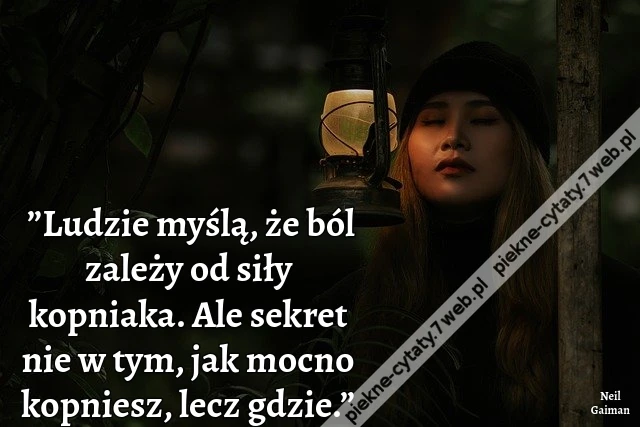 ”Ludzie myślą, że ból zależy od siły kopniaka. Ale sekret nie w tym, jak mocno kopniesz, lecz gdzie.”
