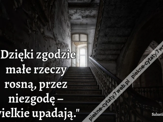 Dzięki zgodzie małe rzeczy rosną, przez niezgodę – wielkie upadają.i