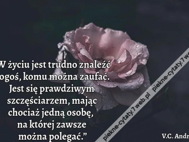 „W życiu jest trudno znaleźć kogoś, komu można zaufać. Jest się prawdziwym szczęściarzem, mając chociaż jedną osobę, na której zawsze można polegać.”